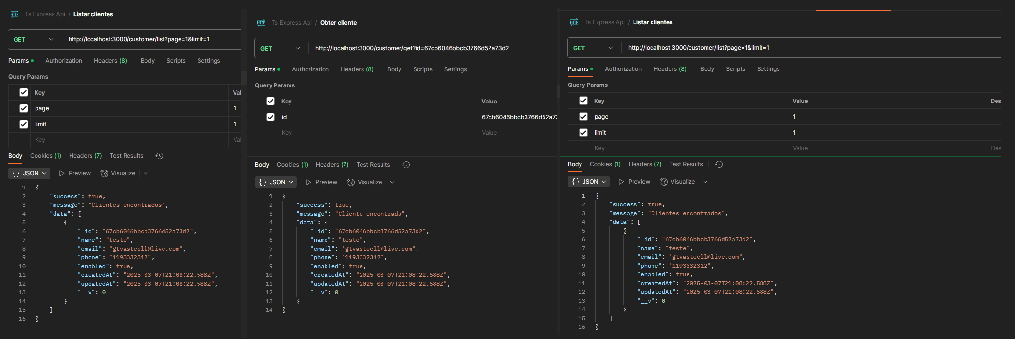 API de Clientes em Express
